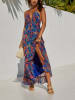 Milan Kiss Kleid in Blau/ Rot