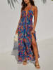 Milan Kiss Kleid in Blau/ Rot