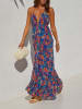 Milan Kiss Kleid in Blau/ Rot