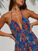 Milan Kiss Kleid in Blau/ Rot