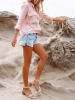Milan Kiss Bluse in Weiß/ Rosa