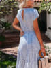 Milan Kiss Kleid in Blau/ Weiß