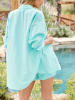 Milan Kiss Bluse in Türkis