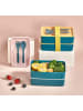 Violeta Home 2tlg. Set: Lunchbox in Blau/ Gelb - (B)18,5 x (H)11 x (T)5 cm