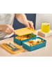 Violeta Home 2tlg. Set: Lunchbox in Blau/ Gelb - (B)18,5 x (H)11 x (T)5 cm