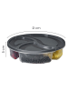 Violeta Home 4-delige set: voorraadcontainers antraciet - (H)5 cm