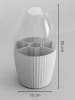 Violeta Home Organizer w kolorze białym na przybory do makijażu - wys. 25 x Ø 13 cm