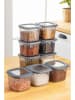 Violeta Home 9-delige set: voorraaddozen antraciet - (B)10 x (H)10 x (D)9,5 cm