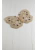 Colourful Cotton Badmat "Kelebek" beige/bruin