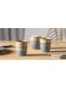 LEONARDO 4-delige set: koffiebekers beige/antraciet/blauw - 300 ml