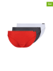 Skiny 3-delige set: slips rood/zwart/wit