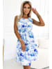 numoco Kleid in Weiß/ Hellblau