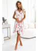numoco Kleid in Rosa/ Weiß
