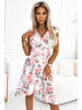 numoco Kleid in Rosa/ Weiß