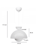 ABERTO DESIGN Lampa wisząca w kolorze białym - wys. 15 x Ø 25 cm