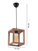 ABERTO DESIGN Hängeleuchte in Braun - (B)16 x (H)16 cm