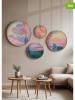 ABERTO DESIGN 4-delige set: ingelijste kunstdrukken op hout