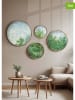 ABERTO DESIGN 4er-Set: Gerahmte Holzkunstdrucke
