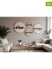 ABERTO DESIGN 4er-Set: Gerahmte Holzkunstdrucke