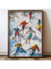 ABERTO DESIGN Gerahmter Holzkunstdruck - (L)70 x (B)50 cm