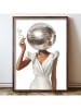 ABERTO DESIGN Gerahmter Holzkunstdruck - (L)70 x (B)50 cm