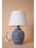 ABERTO DESIGN Lampa stołowa w kolorze biało-niebieskim - wys. 45 x Ø 30 cm