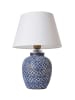 ABERTO DESIGN Tischleuchte in Weiß/ Blau - (H)45 x Ø 30 cm