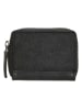 micmacbags Leder-Geldbörse "Mendoza" in Schwarz - (B)10 x (H)8 x (T)2 cm