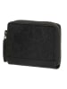 micmacbags Leder-Geldbörse "Mendoza" in Schwarz - (B)10 x (H)8 x (T)2 cm