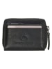 micmacbags Leder-Geldbörse "Mendoza" in Schwarz - (B)10 x (H)8 x (T)2 cm