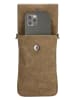 ZEBRA Leder-Handytasche "Lisa" in Beige - (B)12 x (H)18 x (T)1 cm