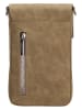 ZEBRA Leren smartphonetas "Lisa" beige - (B)12 x (H)18 x (D)1 cm