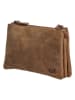 GOODMAN Leder-Umhängetasche "Goodman" in Hellbraun - (B)22 x (H)14 x (T)4 cm