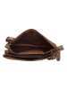 GOODMAN Leren schoudertas "Goodman" lichtbruin - (B)22 x (H)14 x (D)4 cm