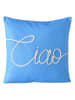 Boltze Kissen "Ciao" in Blau - (L)45 x (B)45 cm