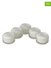 Boltze 5-delige set: theelichthouders "Vadina" wit - (H)6 x Ø 8 cm
