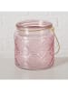 Boltze 2er-Set: Windlichter "Aloha" in Pink/ Rosa - (H)11 cm