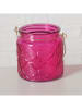 Boltze 2-delige set: windlichten "Aloha" roze/lichtroze - (H)11 cm