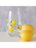 Boltze Trinkglas "Capri" in Gelb - (H)13 cm