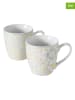Boltze 2-delige set: mokken "Portofino" beige/blauw/wit - 480 ml