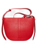 Victor & Hugo Paris Leder-Schultertasche "Clara" in Rot - (B)26 x (H)20 x (T)9 cm