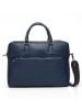 Victor & Hugo Paris Leder-Aktentasche "Marco" in Dunkelblau - (B)39 x (H)29 x (T)9 cm
