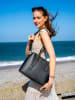 Victor & Hugo Paris Leder-Schultertasche "Tuileries" in Schwarz - (B)31 x (H)23 x (T)11 cm