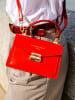 Victor & Hugo Paris Leder-Henkeltasche "Leah" in Rot - (B)18,5 x (H)12,5 x (T)6 cm