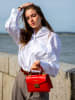 Victor & Hugo Paris Leder-Henkeltasche "Leah" in Rot - (B)18,5 x (H)12,5 x (T)6 cm