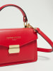 Victor & Hugo Paris Leder-Henkeltasche "Leah" in Rot - (B)18,5 x (H)12,5 x (T)6 cm