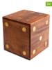 Kare 6tlg.Set: Dekobox mit Würfeln "Dice" in Hellbraun