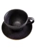 Kare Kaffeetasse "Diva" in Schwarz/ Gold