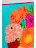 Kare Kissen "Fiorista" in Türkis/ Bunt - (L)60 x (B)40 cm