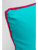 Kare Kussen "Fiorista" turquoise/meerkleurig - (L)60 x (B)40 cm
